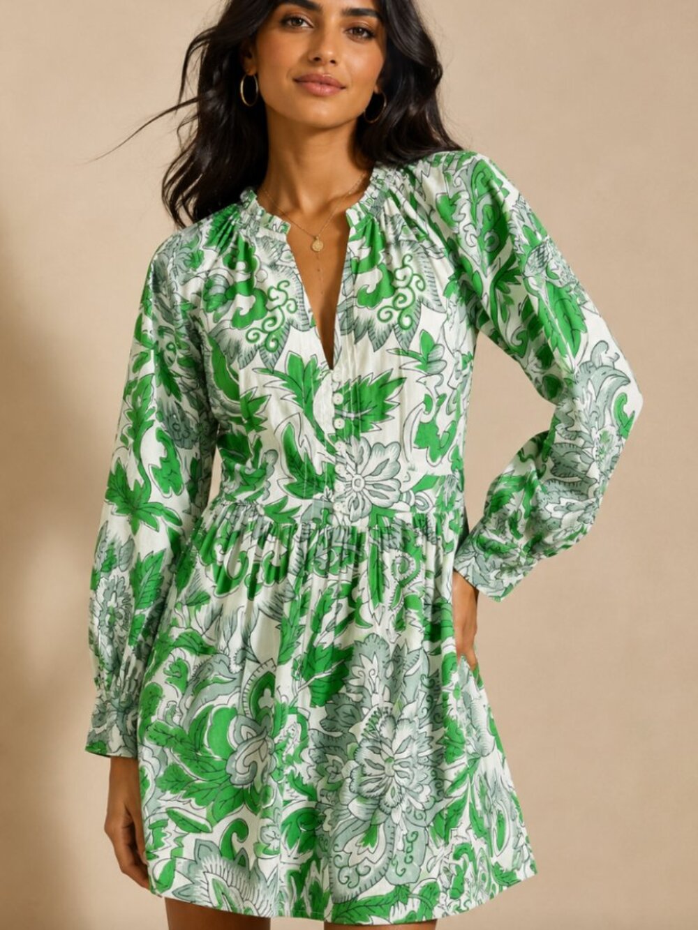 Anthropologie Let Me Be NWT Petite Floral Print Mini Dress SP